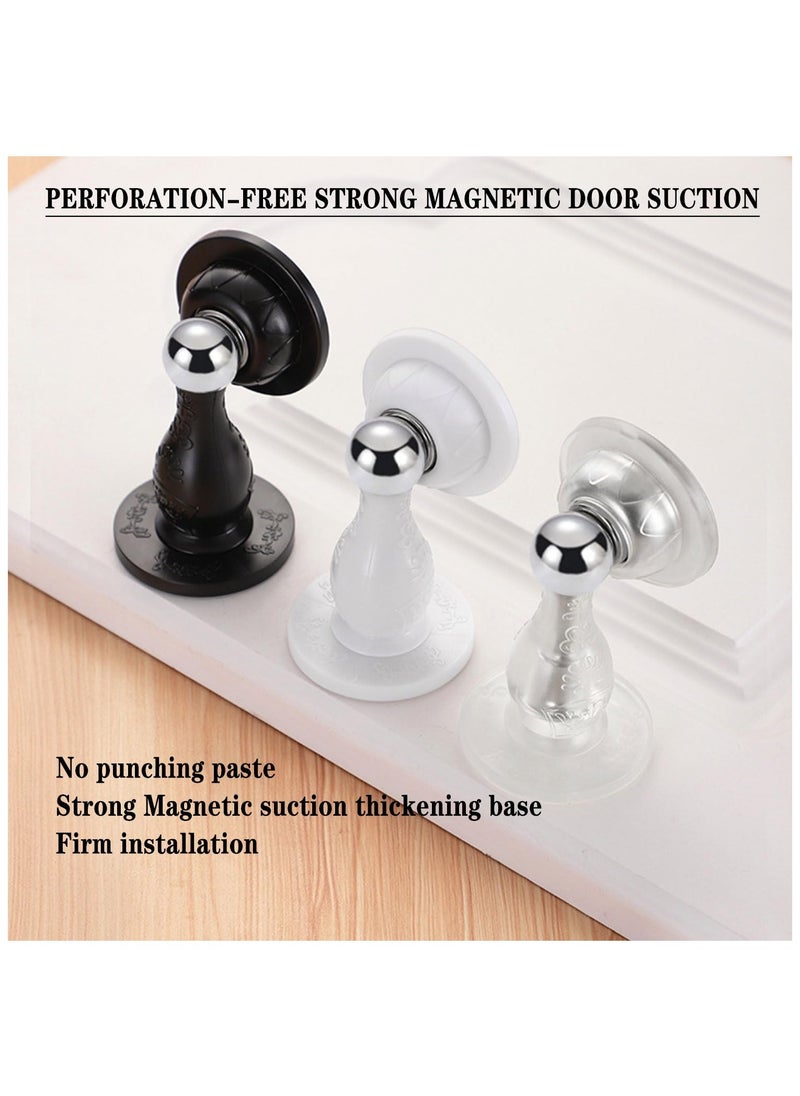 SYOSI Magnetic Door Stoppes, Door Wall Protector, Silicone Door Stop, Magnet Not Require Drilling for Bottom of Door Holder Door Keep Door Open Door Magnetic Catch Double Sided Tape 2 Pack  - Image 4