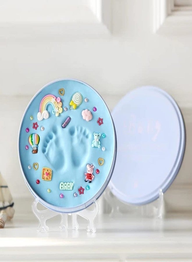 Moppets Baby Girl's And Baby Boy's Clay Handprint And Footprint Keepsake Souvenir Kit (Blue, 1 Count) - Image 1