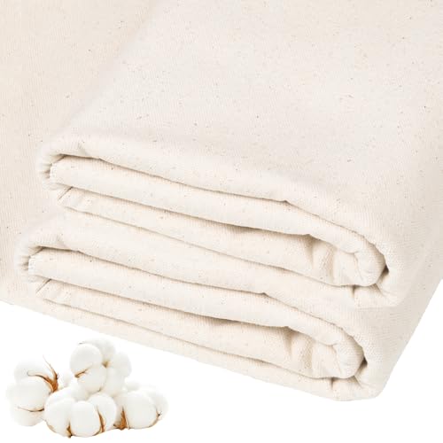 ROGITU Canvas Fabric, 100% Natural Cotton 10oz Duck Canvas Fabric 61'' Wide for Sewing, Backings, Tote Bags, Arts & Crafts (Natural 10oz, 1 Yard) - Image 1