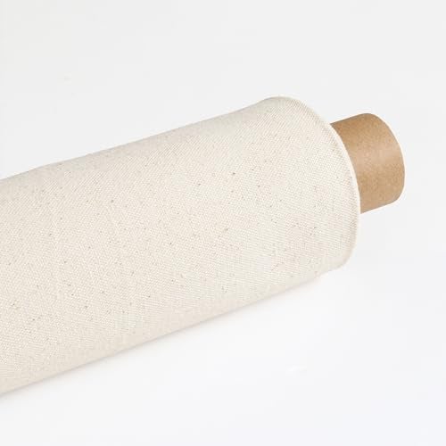ROGITU Canvas Fabric, 100% Natural Cotton 10oz Duck Canvas Fabric 61'' Wide for Sewing, Backings, Tote Bags, Arts & Crafts (Natural 10oz, 1 Yard) - Image 3