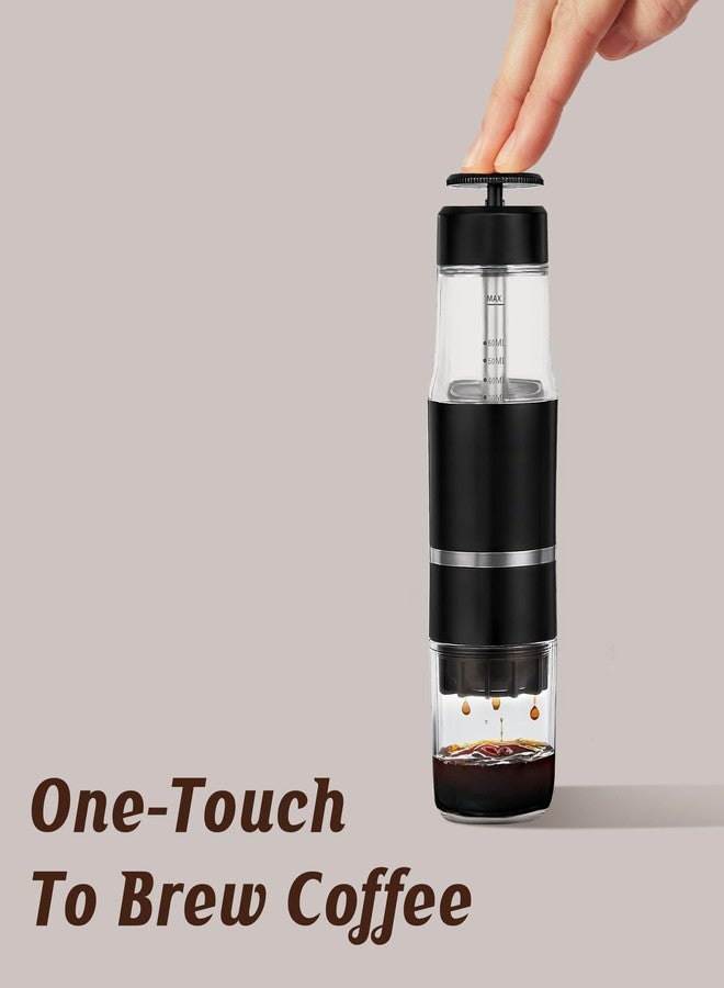 PIQUEBAR Portable Coffee Maker for Ground Coffee & Capsules, Small Espresso Machine Manual French Press Coffee Maker for Travel, Camping - Image 4