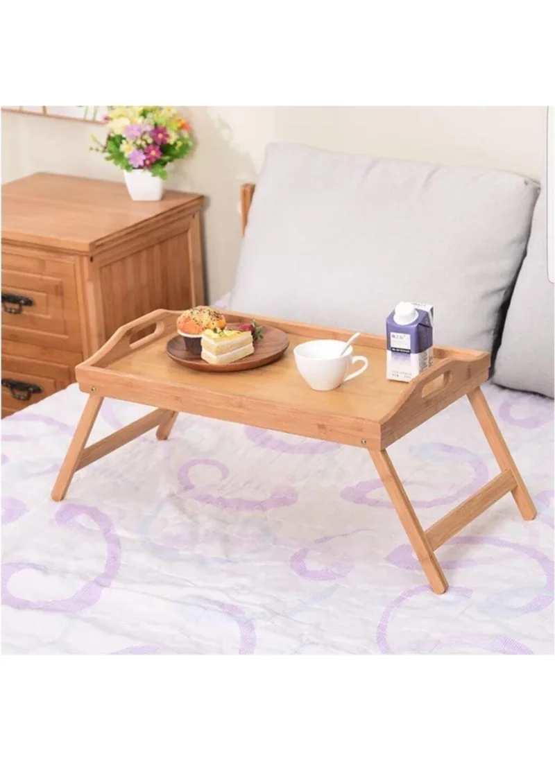 Ec Shop ABC Design Folding Leg Bamboo Tray