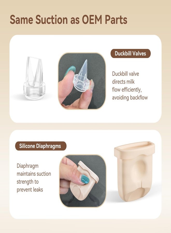 GOTOCUT Replacement Parts for Eufy Breast Pump, Compatible with Eufy S1 Pro, S1, E20, E10, Includes 8PCS Duckbill Valves & 4PCS Diaphragms - Image 4