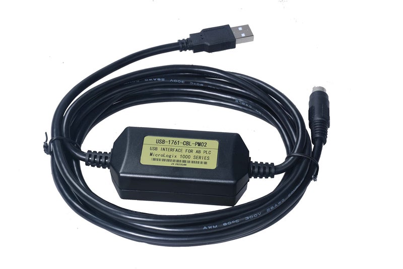 Washinglee كابل برمجة واشينغلي متوافق مع PLC ألين برادلي ميكرو لوجكس 1000 1100 1200 1400 1500، بديل 1761-CBL-PM02، بطول 6 أقدام - Image 1