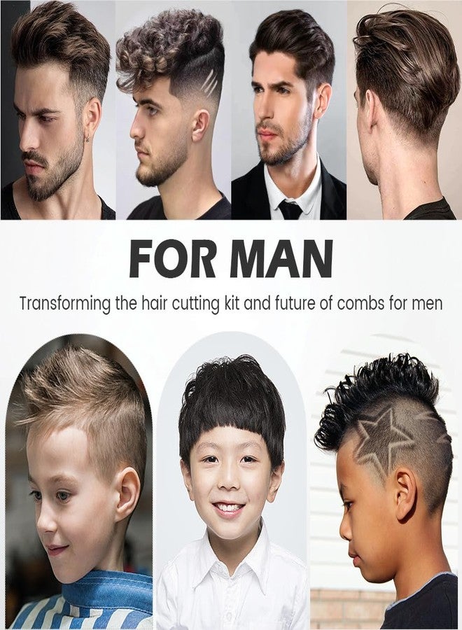 Saycker 2PCS Barber Gradient Positioning Combs, Ergonomic Barber Fade Combs Professional Hair Cutting Comb Haircut Flat/Curved Positioning Clipper Comb for Blending Fades for Home, Salon(Gray) - Image 4
