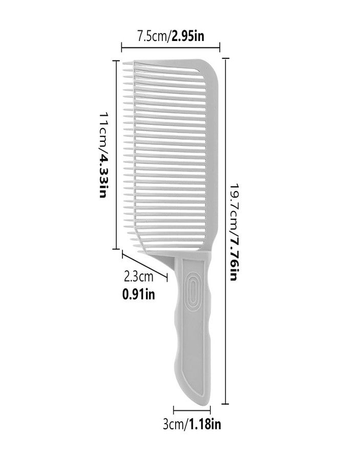 Saycker 2PCS Barber Gradient Positioning Combs, Ergonomic Barber Fade Combs Professional Hair Cutting Comb Haircut Flat/Curved Positioning Clipper Comb for Blending Fades for Home, Salon(Gray) - Image 2