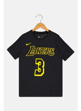 Nike Nike x NBA Kids Boy Graphic Print Short Sleeve Outdoor T-Shirt, Black  - Image 1