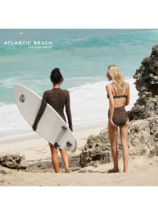 Atlanticbeach 2025 New Popular High-end Fashion Racing Swimsuit For Women, Sun Protection Long-sleeve Surfing Swimwear, Slimming Tummy-covering Desig - Image 2