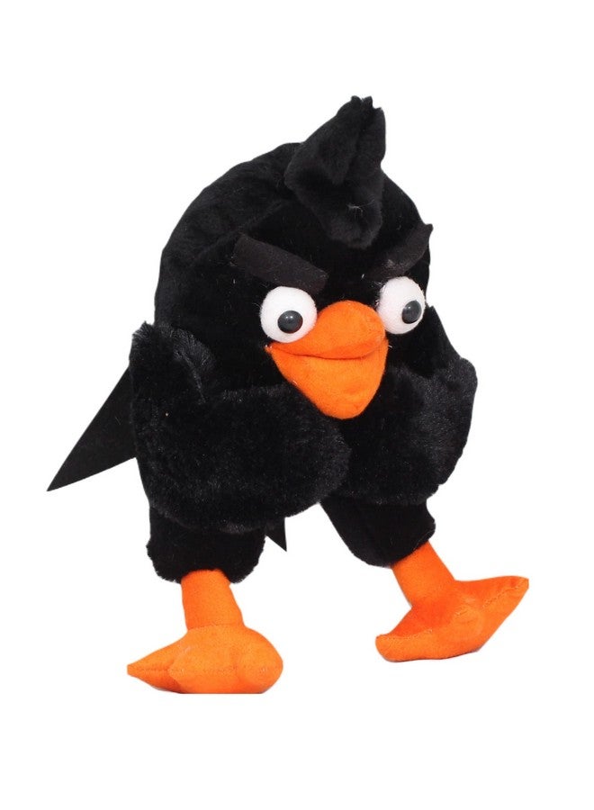 Tickles Standing Angry Bird Cartoon Character Soft Stuffed Plush Toy For Kids Birthday Gifts (Color: Black Size: 30 Cm)  - Image 2