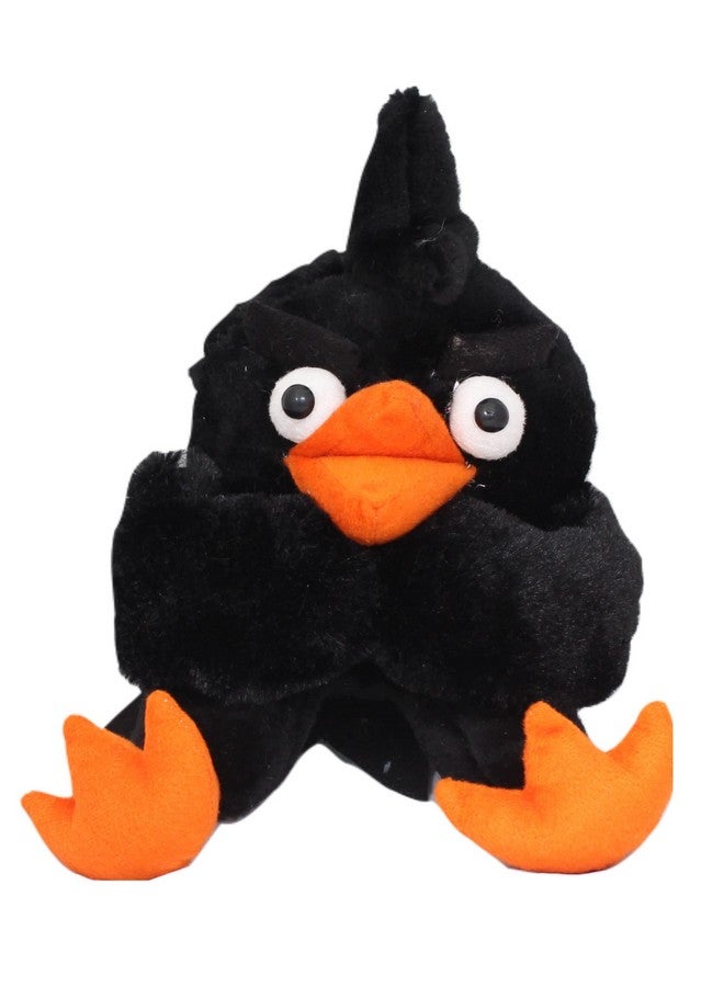 Tickles Standing Angry Bird Cartoon Character Soft Stuffed Plush Toy For Kids Birthday Gifts (Color: Black Size: 30 Cm)  - Image 1
