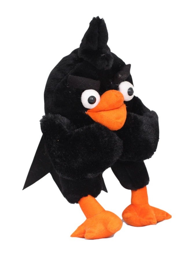 Tickles Standing Angry Bird Cartoon Character Soft Stuffed Plush Toy For Kids Birthday Gifts (Color: Black Size: 30 Cm)  - Image 3