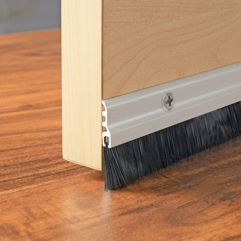 Grofilo Self Adhesive Seal Bottom Brush Dust Stopper Strip for Home Office PVC 39inch x 21inch - Image 4