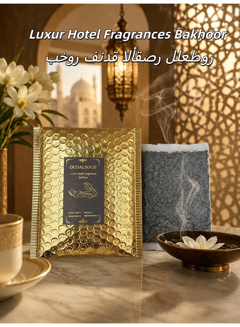 أود أل سعود 80 جرام من بخور فندق لوكسور آر آند زد، برائحة الشاي الأبيض الفاخرة، ينقي الروح، مناسب للحفلات والصلوات. - Image 1