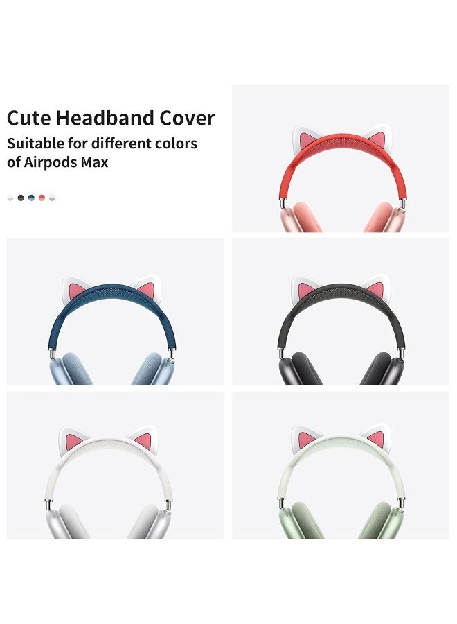 Cute Cat Ears Headband Cover for AirPods Max, Soft Silicone Headphone Protectors with Comfort Cushion, Top Pad Protector Sleeve - Image 2