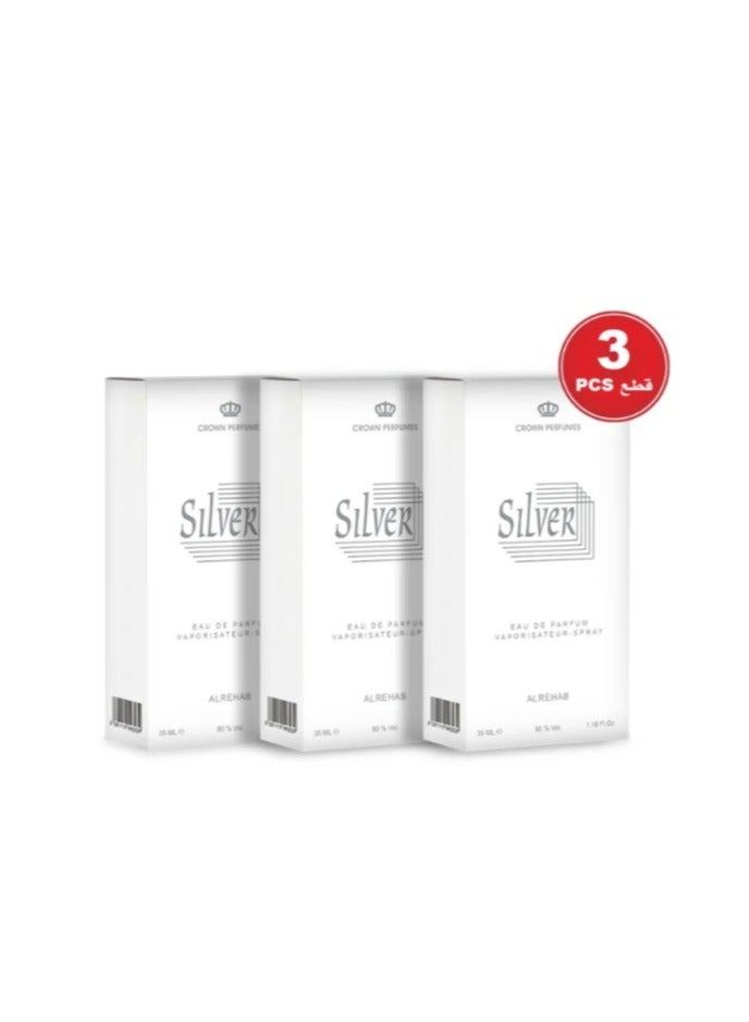 عطر سلفر 3 قطع 35 مل الرحاب