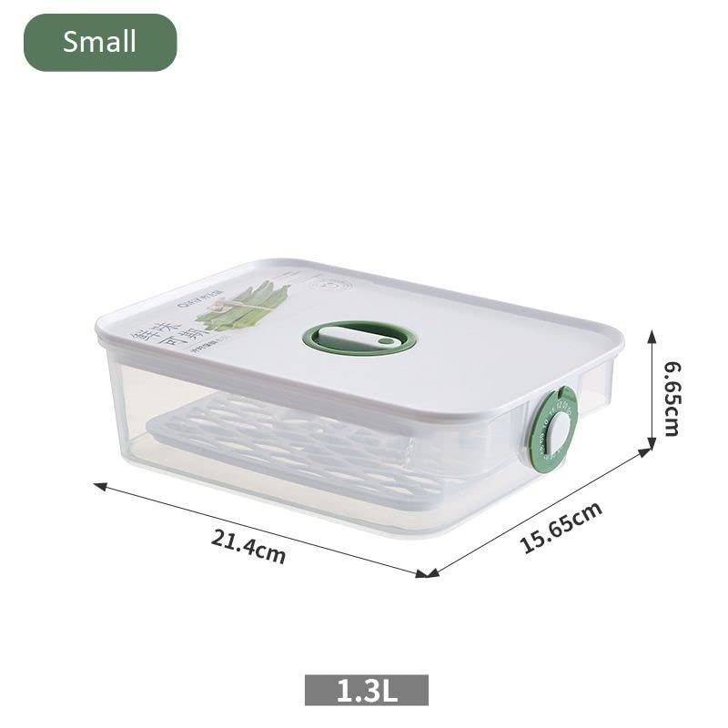 ZAVASIKA ZAVASIKA JapaneseStyle Refrigerator Bin with Drain Board FreshKeeping Box with Lid Stackable Refrigerator Organizer Box Plastic Food Storage Container Small 13 LTR - Image 2