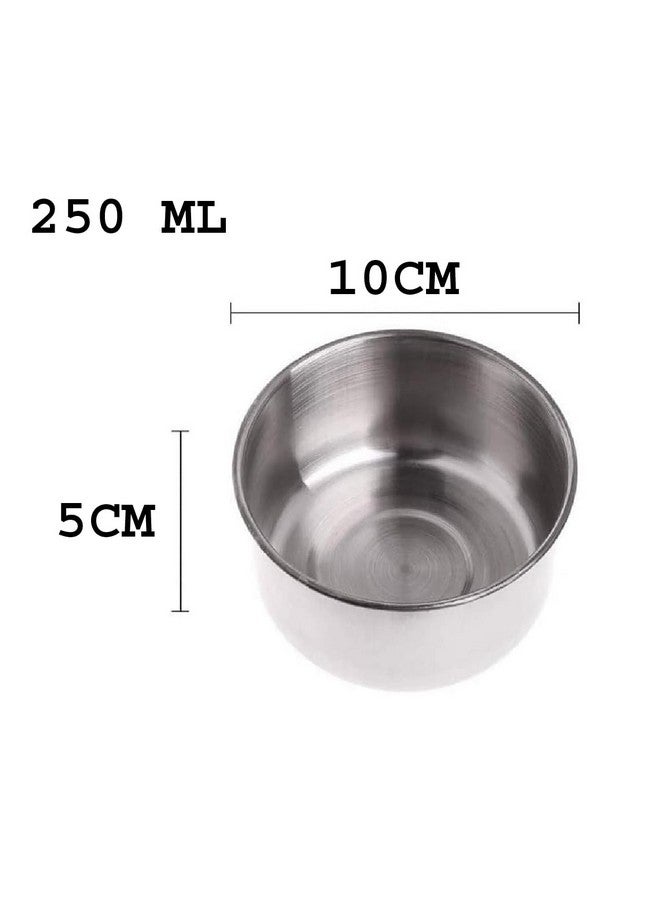 Water Food Bowl Bird Cage Cups, Stainless Steel Bird Hanging Bowl,Bird Feeding Dish Cups,Animal Cage Water Food Bowl,Holder Parrot Water Food Dish Feeder 250 Ml - Pack Of 2 - Image 4