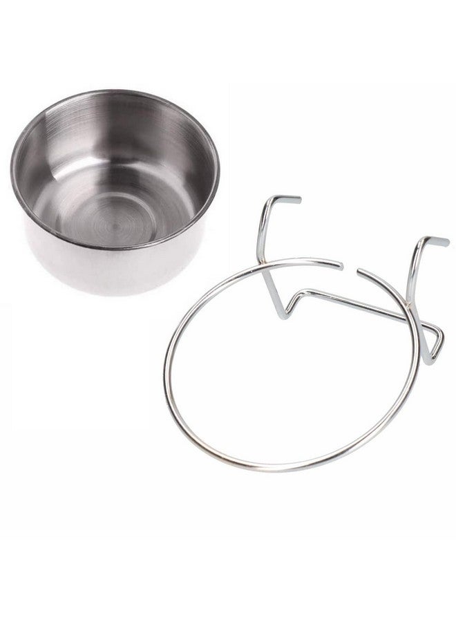 Water Food Bowl Bird Cage Cups, Stainless Steel Bird Hanging Bowl,Bird Feeding Dish Cups,Animal Cage Water Food Bowl,Holder Parrot Water Food Dish Feeder 250 Ml - Pack Of 2 - Image 5