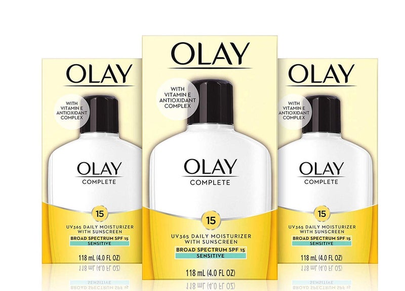 Olay Complete All Day Moisturizer SPF 15, Sensitive 4 oz (Pack of 3) - Image 1
