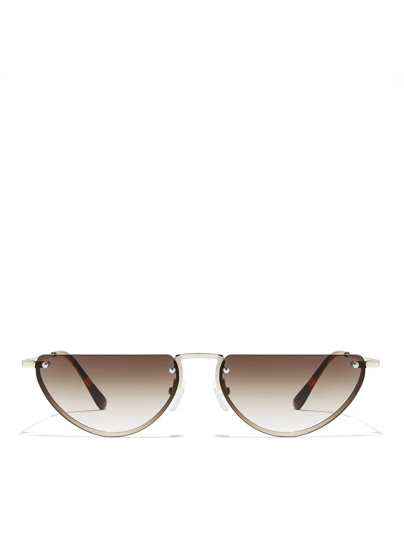 بلاك أوت DEMI LUNE Women Gold Sunglasses - Frame Material: Metal- Frame Color: Gold-Lens Color: Brown  - Full Rim