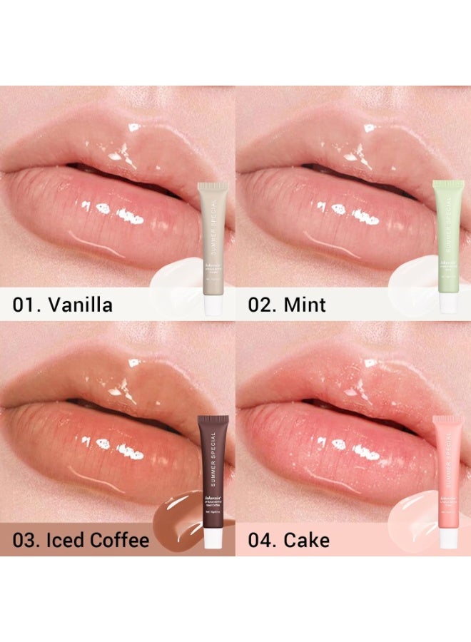 lakerain Summer Special Lip Butter Balm – 4Pcs Hydrating & Nourishing Tinted Lip Balm with Shea Butter & Avocado Oil – Lightweight, Non-Sticky, Glossy Lip Care for Soft & Smooth Lips - Image 3