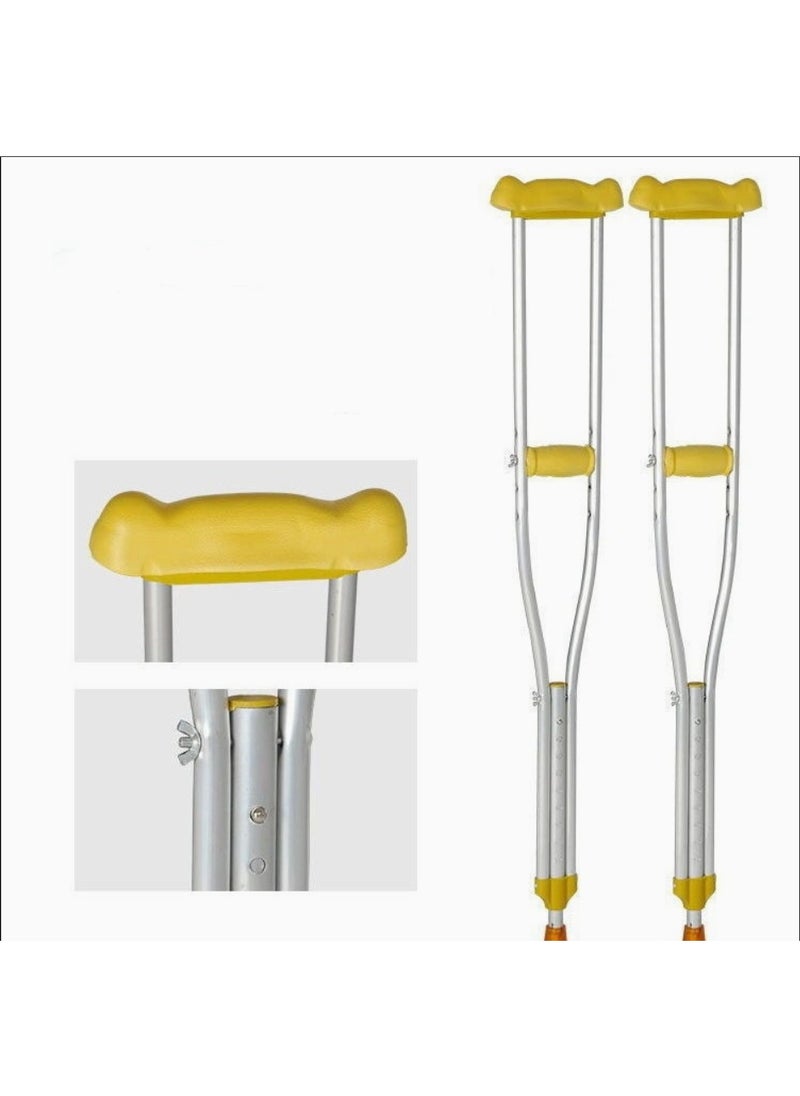 Underarm Crutch with Adjustable Height (M) is suitable for adults, seniors, elderly, patients, and individuals with bone fractures, premium Underarm Crutches (BM-08)