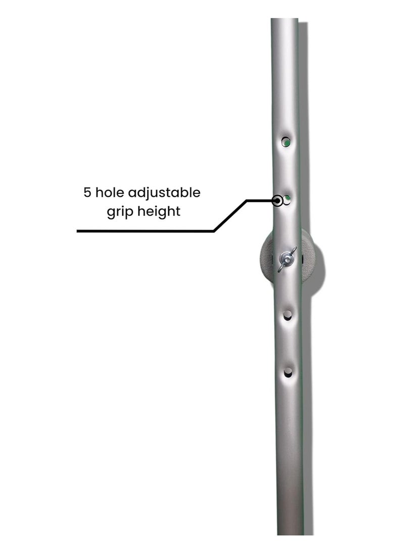 Underarm Crutch with Adjustable Height (M) is suitable for adults, seniors, elderly, patients, and individuals with bone fractures, premium Underarm Crutches (BM-08)