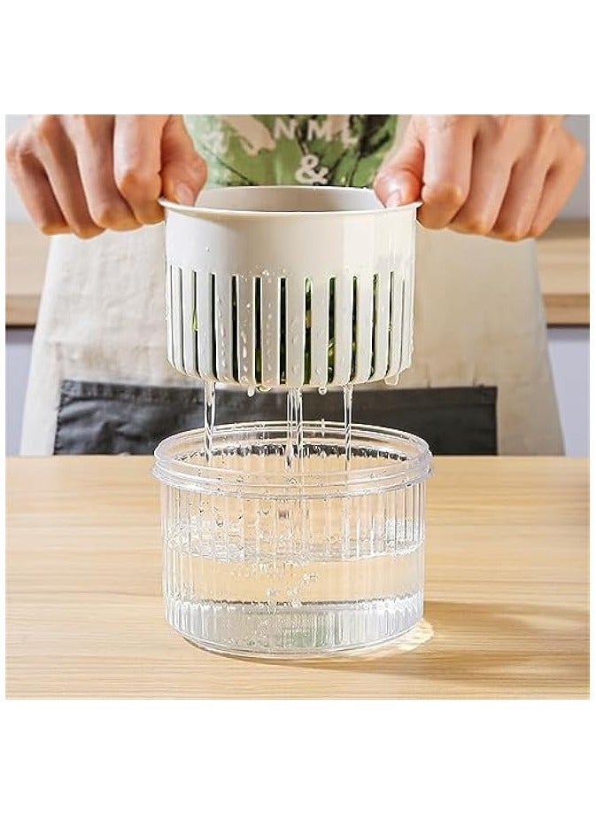 Green Tiger Keeper Container, 3Pack Fruit Storage Containers for Fridge with Lids, Fruit Produce Saver with Removable Strainer Basket, Scallion Storage Box, Fresh Keeper for Scallion Ginger Garlic - Image 4