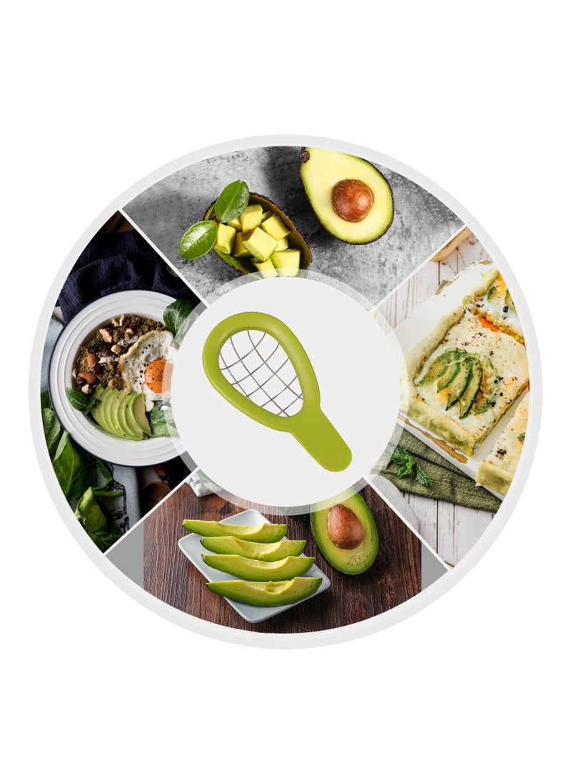 SYOSI - Stainless Steel Avocado Slicer and Cuber, Pitaya Salad Dicer Chopper Knife Safety Avocado Pit Remover Tool Stainless Steel Fruit Cuber and Slicer Slice and Maker Peeler Kitchen Gadget Tool - Image 1