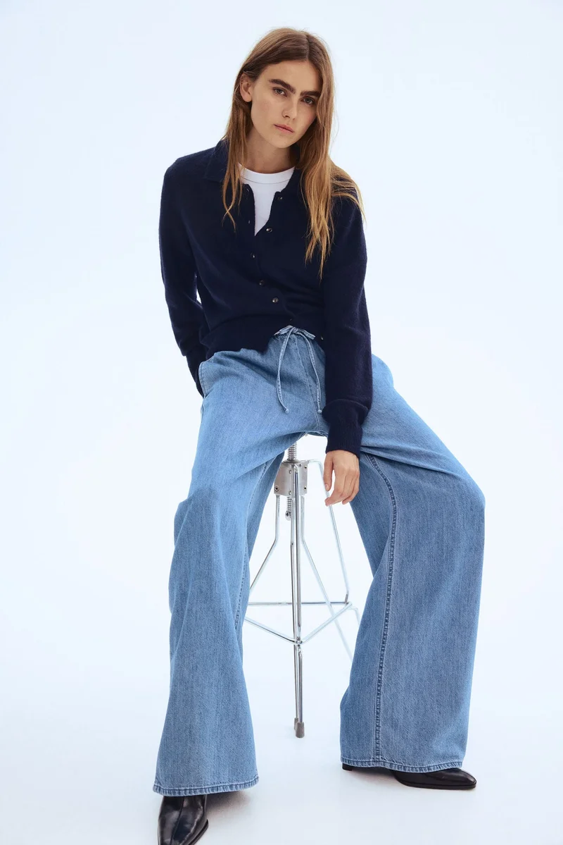 H&M Feather Soft Denim drawstring trousers