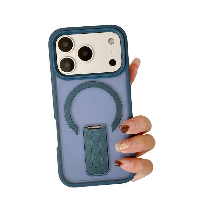 MS TPU MagSafe Case for iPhone 13 with Shockproof and Drop Protection plus Shockproof plus Kickstand plus Strong Magnetic in Blue - Image 1