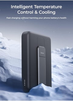 Benks BENKS Magnetic Power Bank, 10,000mAh Foldable Kickstand Wireless Portable Charger, for MagSafe Battery Pack with Two-Way 20W USB-C Port for iPhone 15/14/13/12 Series Black  - Image 3