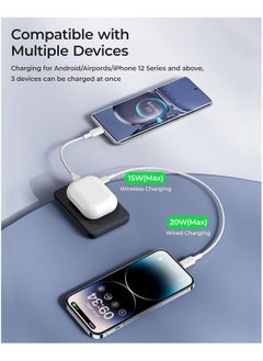 Benks BENKS Magnetic Power Bank, 10,000mAh Foldable Kickstand Wireless Portable Charger, for MagSafe Battery Pack with Two-Way 20W USB-C Port for iPhone 15/14/13/12 Series Black  - Image 5