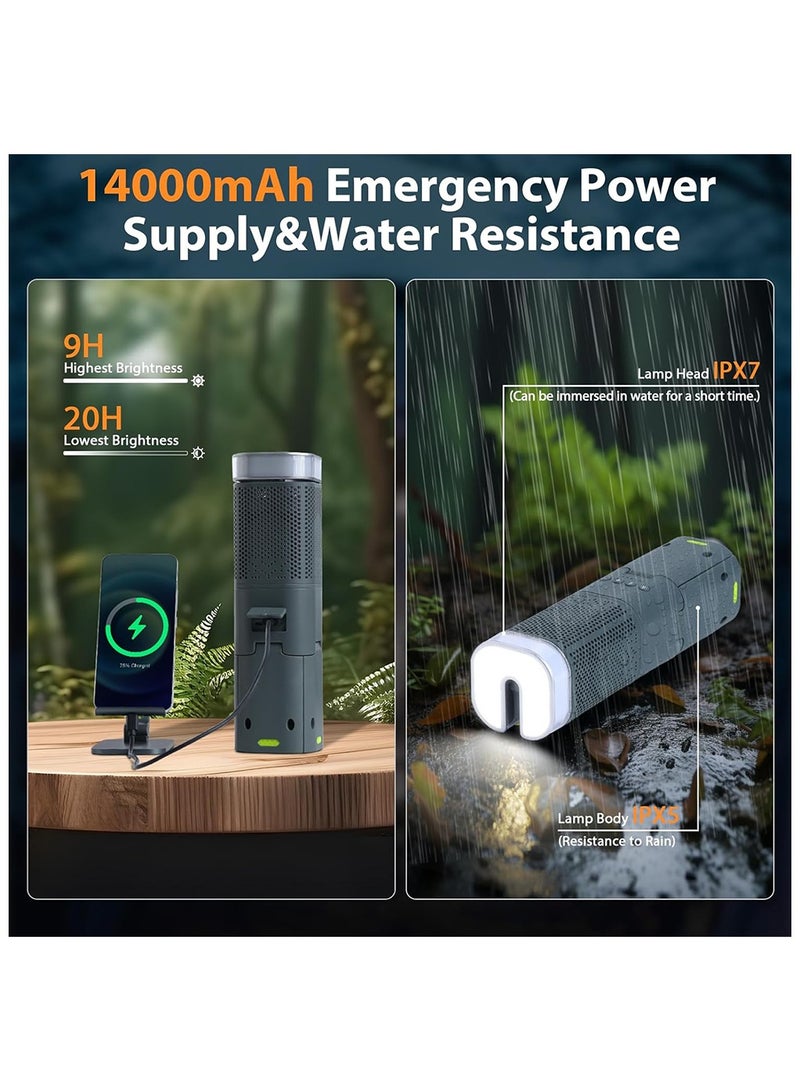 توبيز مصباح تخييم محمول جديد قابل للتمدد مع 5 أوضاع إضاءة مختلفة، ضوء LED مع مغناطيس IPX5 مقاوم للماء للتخييم والمشي لمسافات طويلة بقوة 28 وات ودرجة حرارة اللون 2800-8500 كلفن - Image 4