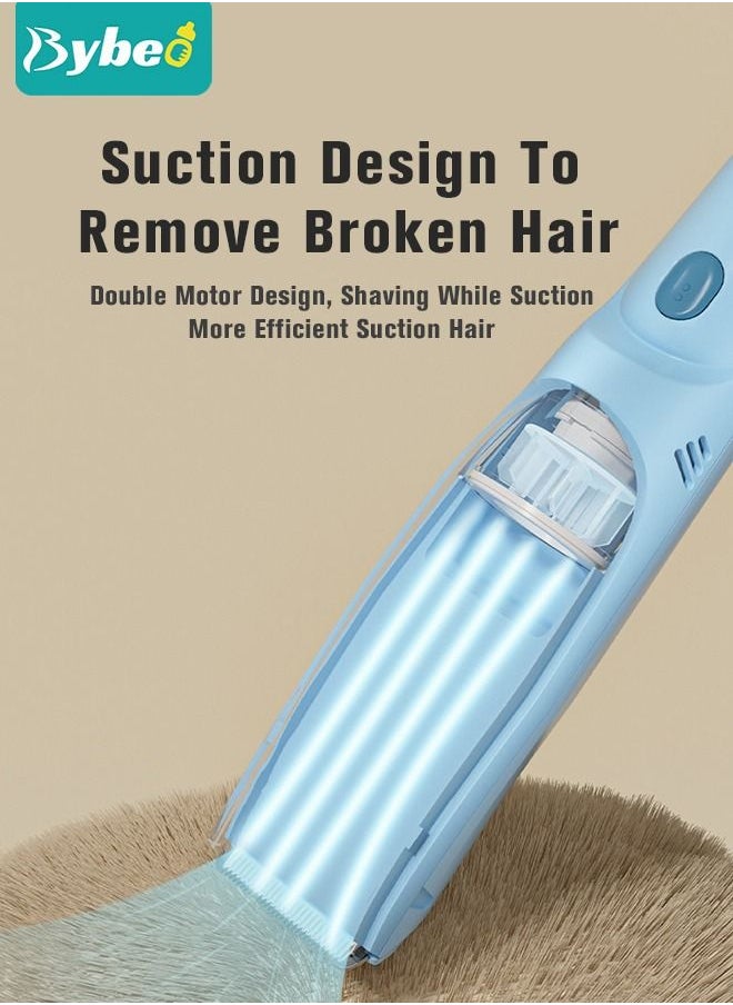 Bybeo - Baby Hair Clipper with Vacuum, Silent Kids Hairs Trimmer Kit with 3 Ceramic Blade Guide Combs, Waterproof & USB Charge for Children Infant Boys Girls - Image 1