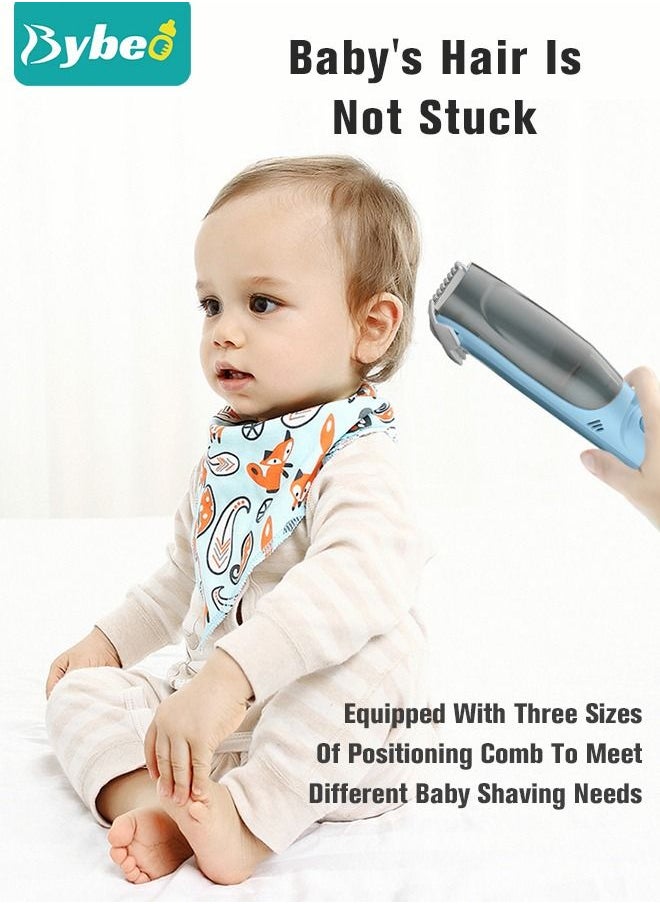 Bybeo - Baby Hair Clipper with Vacuum, Silent Kids Hairs Trimmer Kit with 3 Ceramic Blade Guide Combs, Waterproof & USB Charge for Children Infant Boys Girls - Image 1