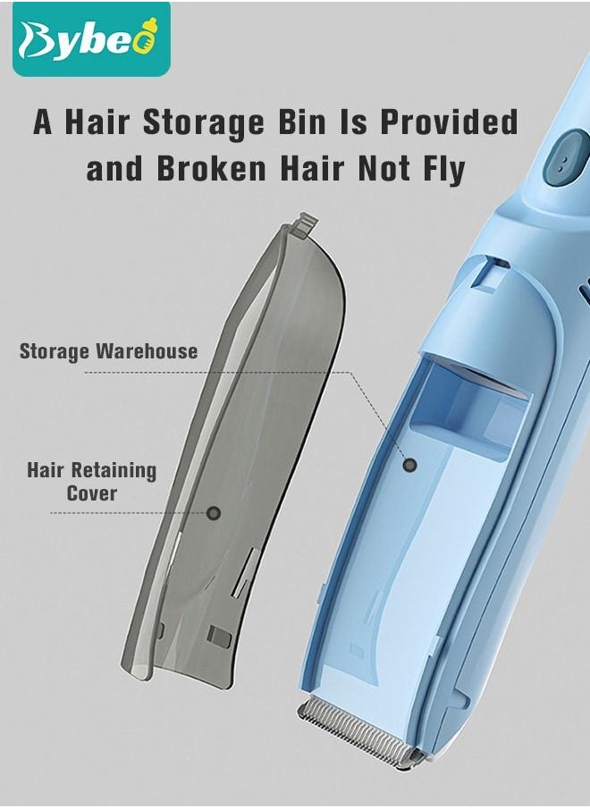 Bybeo - Baby Hair Clipper with Vacuum, Silent Kids Hairs Trimmer Kit with 3 Ceramic Blade Guide Combs, Waterproof & USB Charge for Children Infant Boys Girls - Image 1