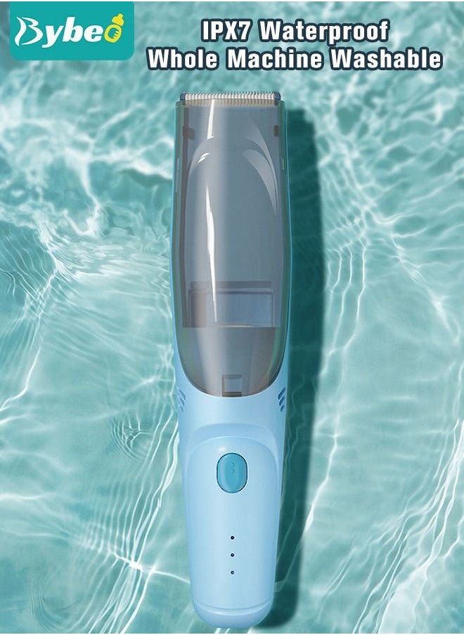 Bybeo - Baby Hair Clipper with Vacuum, Silent Kids Hairs Trimmer Kit with 3 Ceramic Blade Guide Combs, Waterproof & USB Charge for Children Infant Boys Girls - Image 1