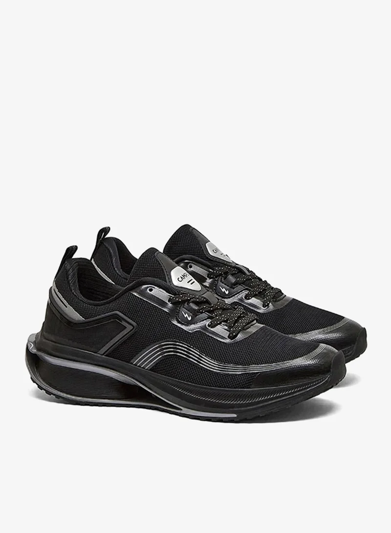 Campus Black Men Flutter Motion Massage Lace-Up Running Shoes-Black for Men | Best Price UAE