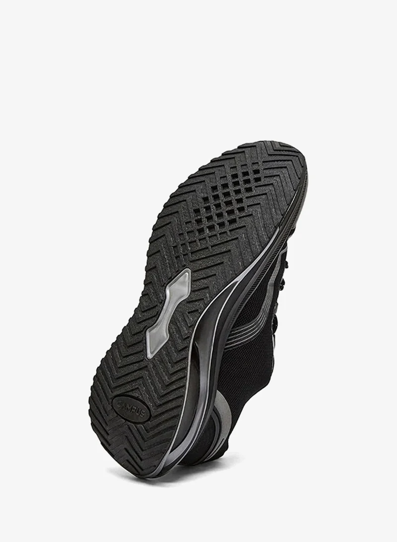 Campus Black Men Flutter Motion Massage Lace-Up Running Shoes-Black for Men | Best Price UAE