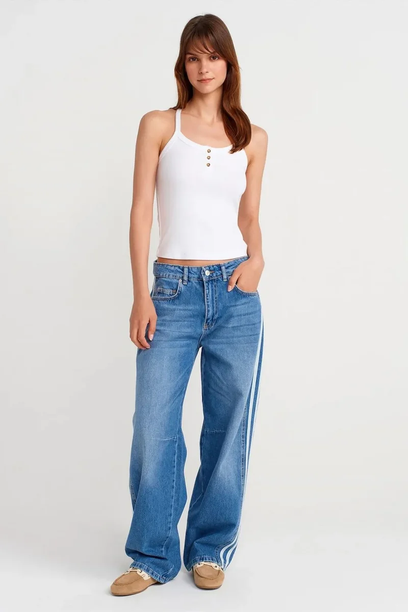 Dilvin White DILVIN Slim Fit Ribbed Knit Cami Blouse for Women | Best Price UAE