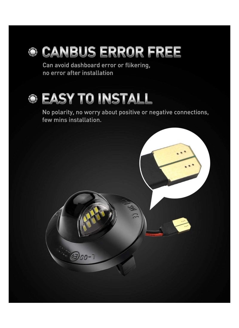 Loquat License Plate Light, Tag Lamp Assembly Replacement For Ford F-150 F-250 F-350 F-450 F-550 Superduty Ranger Pickup Truck Explorer Bronco Excursion Expedition, 2Pcs - Image 4