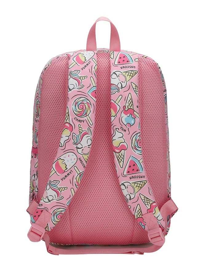 CUBS Cubs Candy Print Waterproof Kids Backpack – 28L School Bag for Girls (Ages 6–12) | Fits 15" Laptop | Zip Closure | Lightweight & Durable