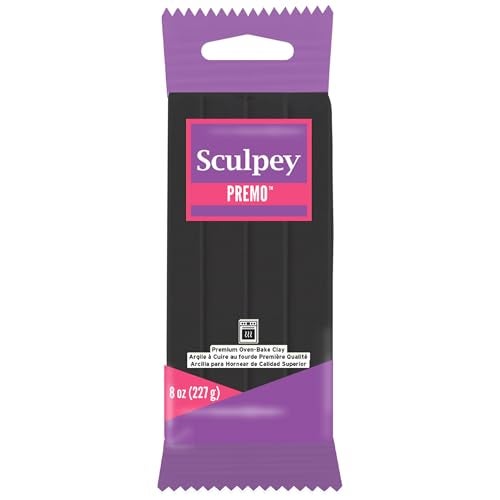 Sculpey Premo Clay 8 Ounces-Black - Image 1
