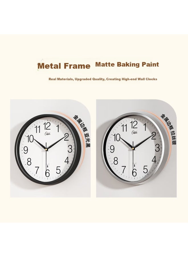 Compas Radio-controlled Clock Automatic Timekeeping Examination Room Living Room Metal Wall Clock Clock Wall-mounted 2037 Black - Image 3