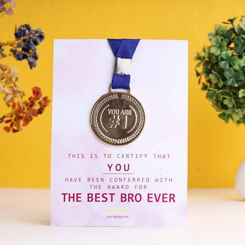Oye Happy Best Brother Medal Card – Best Bhai Dooj Greeting Card for Bro | Gift for Brother, Bhai, Bhaiya - Image 2