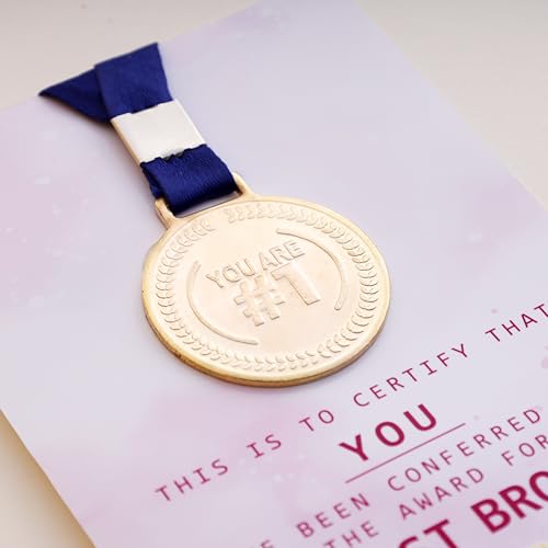 Oye Happy Best Brother Medal Card – Best Bhai Dooj Greeting Card for Bro | Gift for Brother, Bhai, Bhaiya - Image 1
