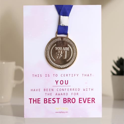 Oye Happy Best Brother Medal Card – Best Bhai Dooj Greeting Card for Bro | Gift for Brother, Bhai, Bhaiya - Image 4