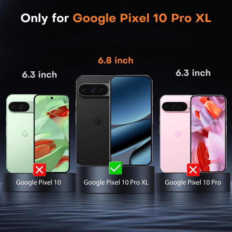 OMOTON 3+2 Pack for Google Pixel 10 Pro XL Screen Protector 6.8 Inch 2025, 3 Tempered Glass Film and 2 Camera Lens Protector, Bubble-free, Easy Installation, Not for Pixel 10 Pro/ 10 - Image 2