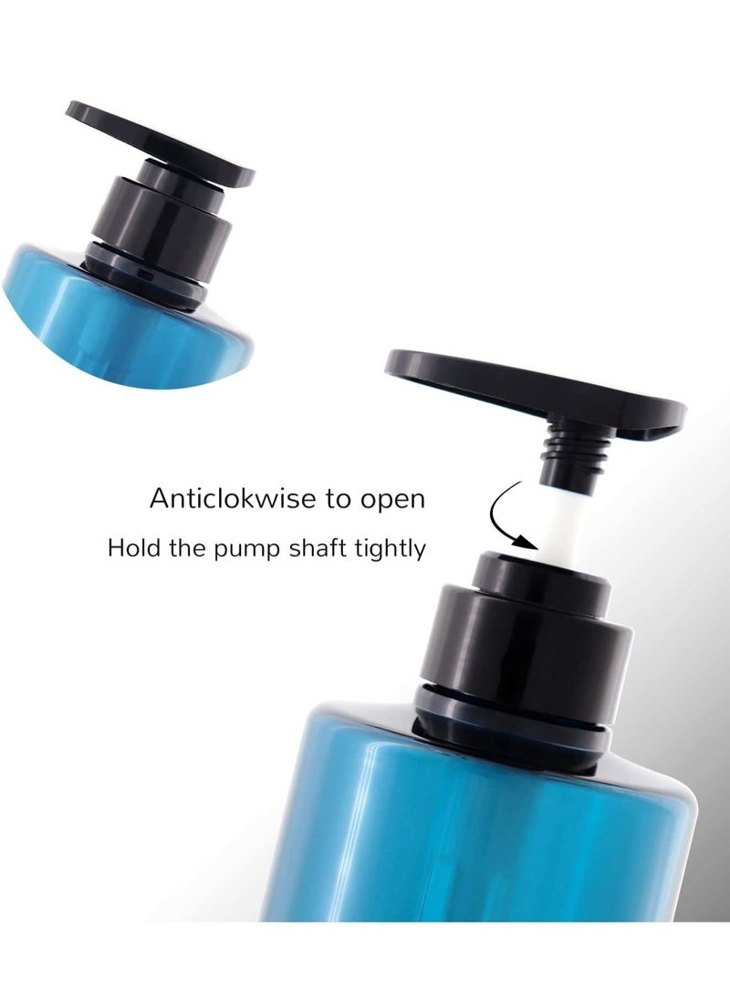 SYOSI - SYOSI Shampoo Conditioner Pump Dispenser  Refillable Shampoo Bottles for Shower Soap Body Wash Containers for Shampoo and Conditioner Body Wash Liquid Soap Gel Bathroom Hotel 3PCS 300ML - Image 1